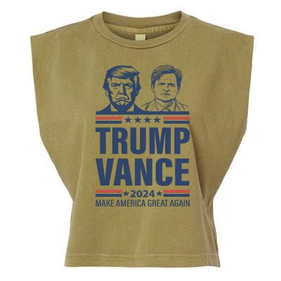 Trump Vance 24 Maga Garment-Dyed Women's Muscle Tee