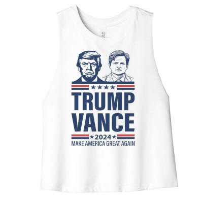 Trump Vance 24 Maga Women's Racerback Cropped Tank