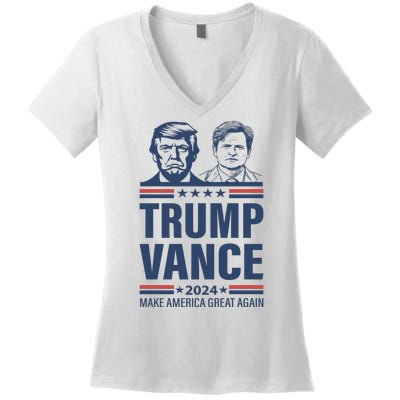 Trump Vance 24 Maga Women's V-Neck T-Shirt