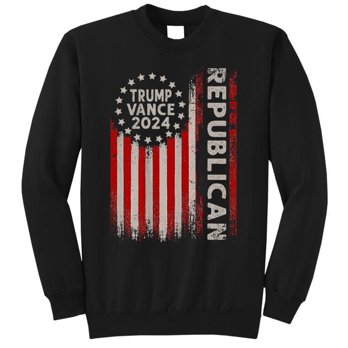 Trump Vance 2024 Us Flag Republican 2024 President Election Sweatshirt