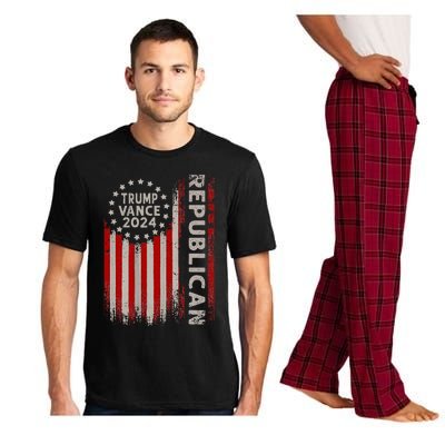 Trump Vance 2024 Us Flag Republican 2024 President Election Pajama Set