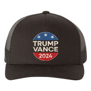 Trump Vance 2024 Retro Button Vice President Vp Election Yupoong Adult 5-Panel Trucker Hat