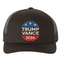 Trump Vance 2024 Retro Button Vice President Vp Election Yupoong Adult 5-Panel Trucker Hat