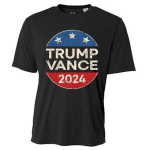 Trump Vance 2024 Retro Button Vice President Vp Election Cooling Performance Crew T-Shirt