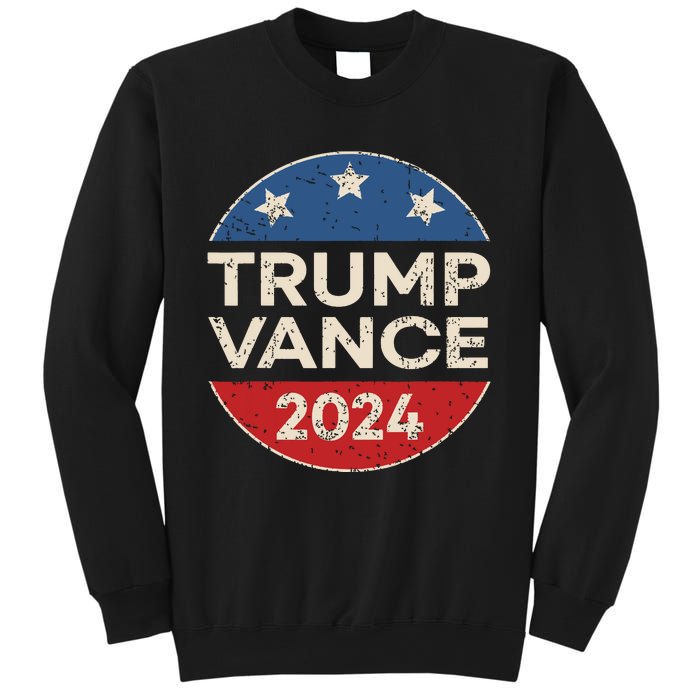 Trump Vance 2024 Retro Button Vice President Vp Election Sweatshirt