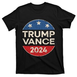 Trump Vance 2024 Retro Button Vice President Vp Election T-Shirt