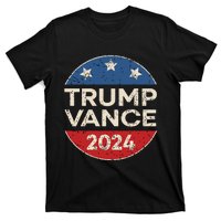 Trump Vance 2024 Retro Button Vice President Vp Election T-Shirt