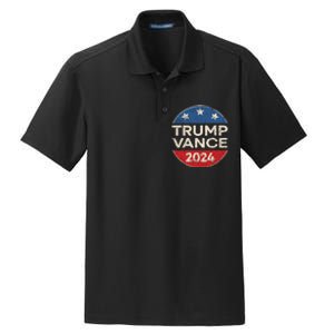 Trump Vance 2024 Retro Button Vice President Vp Election Dry Zone Grid Polo