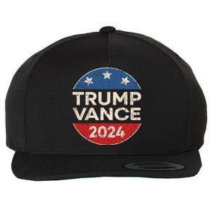 Trump Vance 2024 Retro Button Vice President Vp Election Wool Snapback Cap