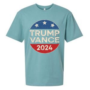 Trump Vance 2024 Retro Button Vice President Vp Election Sueded Cloud Jersey T-Shirt