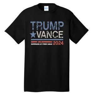 Trump Vance 2024 Retro Stripe Trump Jd Vance Tall T-Shirt