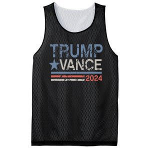 Trump Vance 2024 Retro Stripe Trump Jd Vance Mesh Reversible Basketball Jersey Tank