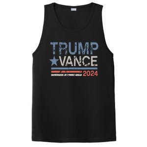 Trump Vance 2024 Retro Stripe Trump Jd Vance PosiCharge Competitor Tank