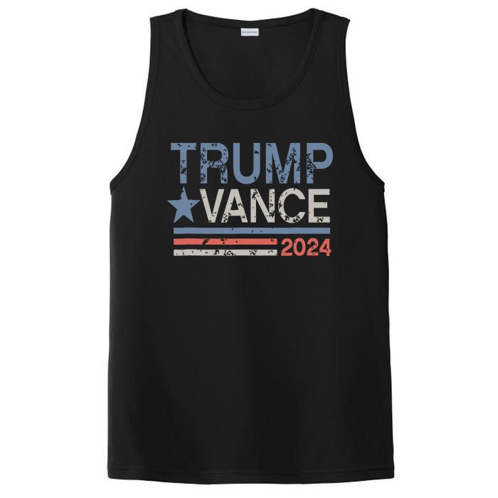 Trump Vance 2024 Retro Stripe Trump Jd Vance PosiCharge Competitor Tank