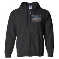 Trump Vance 2024 Retro Stripe Trump Jd Vance Full Zip Hoodie