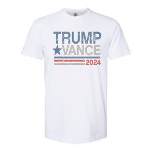 Trump Vance 2024 Retro Stripe Trump Jd Vance Softstyle CVC T-Shirt