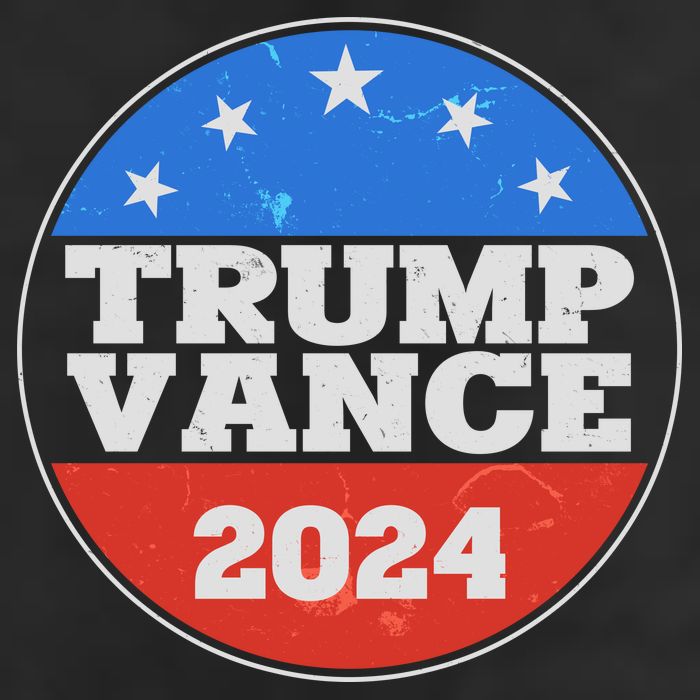 Trump Vance 2024 7 Panel Mesh Trucker Snapback Hat