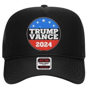 Trump Vance 2024 High Crown Mesh Back Trucker Hat