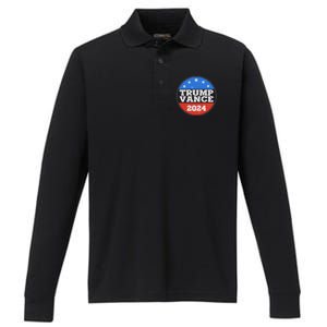 Trump Vance 2024 Performance Long Sleeve Polo