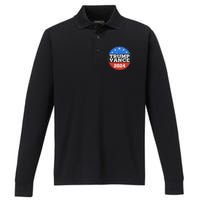 Trump Vance 2024 Performance Long Sleeve Polo