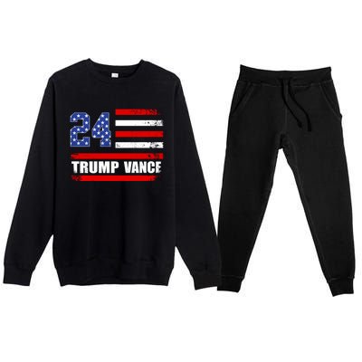 Trump Vance 2024 President Trump Supporter Reelection Premium Crewneck Sweatsuit Set