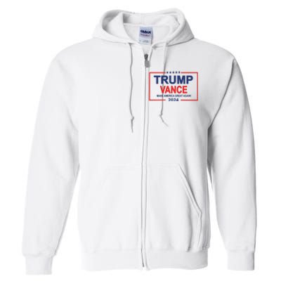 Trump Vance 2024 Vice President Jd Vance Full Zip Hoodie