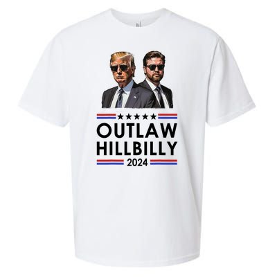 Trump Vance 2024 Outlaw Hillbilly Us Flag Vintage Elections Sueded Cloud Jersey T-Shirt