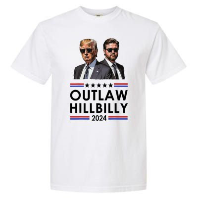 Trump Vance 2024 Outlaw Hillbilly Us Flag Vintage Elections Garment-Dyed Heavyweight T-Shirt