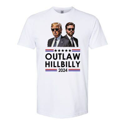 Trump Vance 2024 Outlaw Hillbilly Us Flag Vintage Elections Softstyle CVC T-Shirt