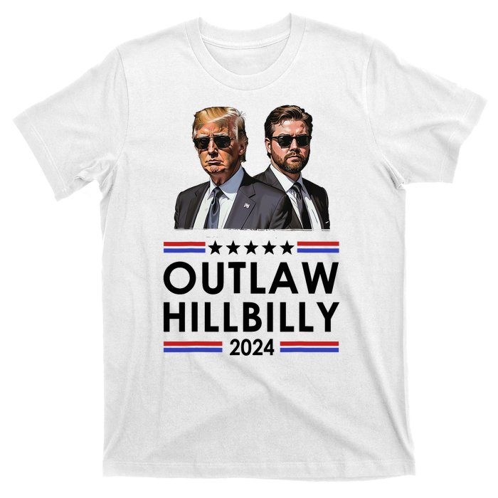 Trump Vance 2024 Outlaw Hillbilly Us Flag Vintage Elections T-Shirt