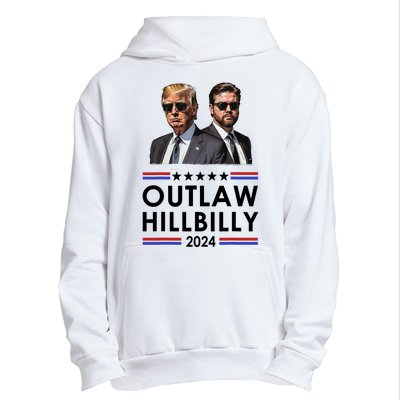 Trump Vance 2024 Outlaw Hillbilly Us Flag Vintage Elections Urban Pullover Hoodie