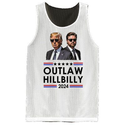 Trump Vance 2024 Outlaw Hillbilly Us Flag Vintage Elections Mesh Reversible Basketball Jersey Tank