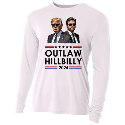 Trump Vance 2024 Outlaw Hillbilly Us Flag Vintage Elections Cooling Performance Long Sleeve Crew