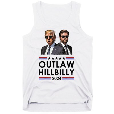 Trump Vance 2024 Outlaw Hillbilly Us Flag Vintage Elections Tank Top