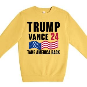 Trump Vance 2024 Take America Back Premium Crewneck Sweatshirt