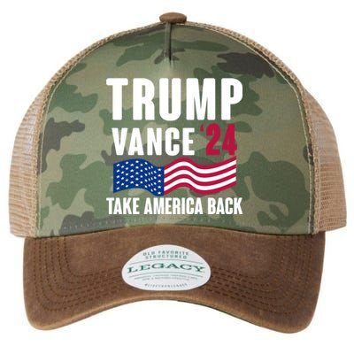 Trump Vance 2024 Take America Back Legacy Tie Dye Trucker Hat