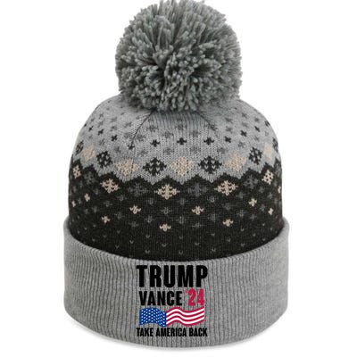 Trump Vance 2024 Take America Back The Baniff Cuffed Pom Beanie