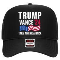 Trump Vance 2024 Take America Back High Crown Mesh Back Trucker Hat