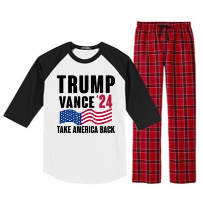 Trump Vance 2024 Take America Back Raglan Sleeve Pajama Set