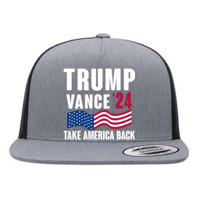 Trump Vance 2024 Take America Back Flat Bill Trucker Hat