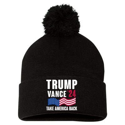 Trump Vance 2024 Take America Back Pom Pom 12in Knit Beanie