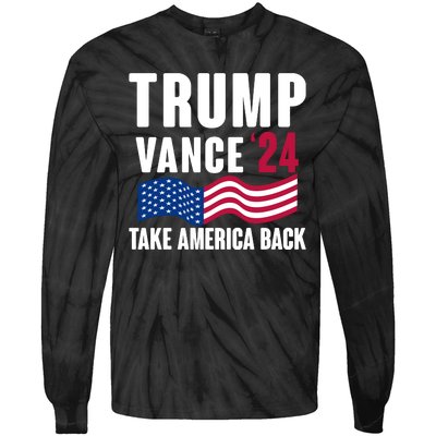 Trump Vance 2024 Take America Back Tie-Dye Long Sleeve Shirt