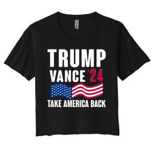 Trump Vance 2024 Take America Back Women's Crop Top Tee