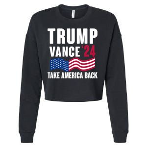 Trump Vance 2024 Take America Back Cropped Pullover Crew