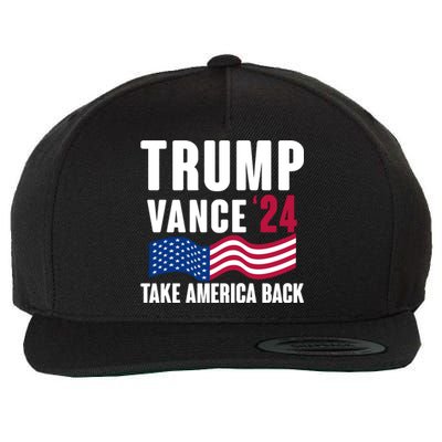 Trump Vance 2024 Take America Back Wool Snapback Cap