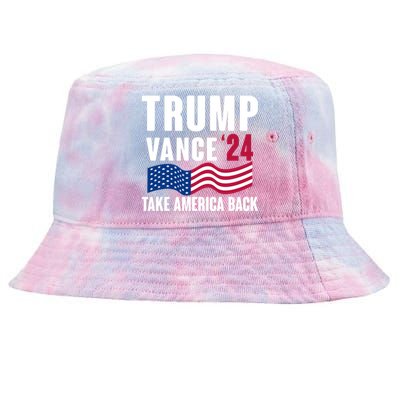 Trump Vance 2024 Take America Back Tie-Dyed Bucket Hat