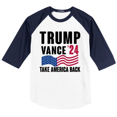 Trump Vance 2024 Take America Back Baseball Sleeve Shirt