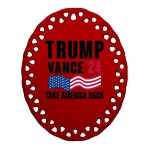 Trump Vance 2024 Take America Back Ceramic Oval Ornament