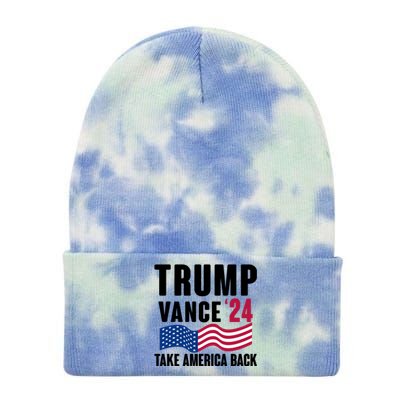 Trump Vance 2024 Take America Back Tie Dye 12in Knit Beanie