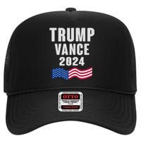 Trump Vance 2024 High Crown Mesh Back Trucker Hat